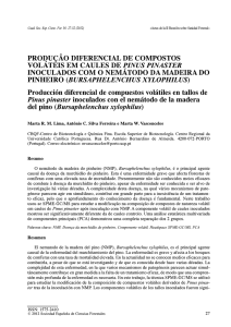 PRODUÇÂO DIFERENCIAL DE COMPOSTOS VOLÁTEIS EM