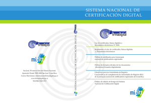 sistema nacional de certificación digital