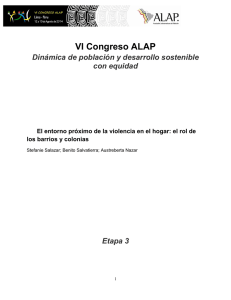 VI Congreso ALAP Dinámica de población y desarrollo sostenible