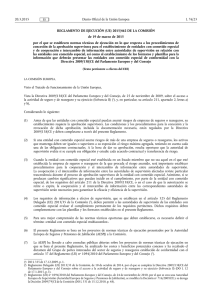 REGLAMENTO DE EJECUCIÓN (UE) - Dirección General de Seguros