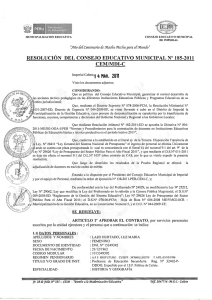 resolución del consejo educativo municipal n° 185-2011 cem/mdi-c