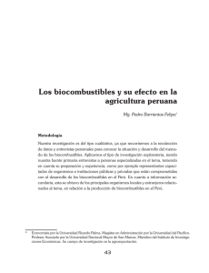 Los biocombustibles y su efecto en la agricultura peruana