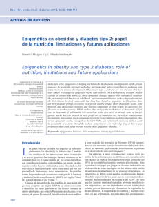 Epigenética en obesidad y diabetes tipo 2: papel de la nutrición
