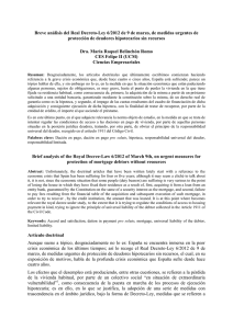 Breve análisis del Real Decreto-Ley 6/2012 de 9 de