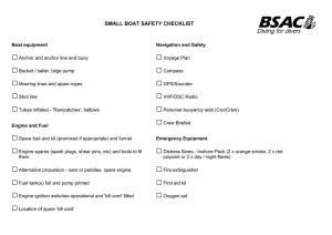 Small boat safety checklist