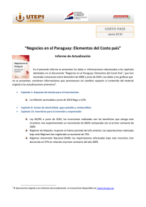 “Negocios en el Paraguay: Elementos del Costo país”