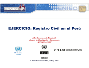 EJERCICIO: Registro Civil en el Perú