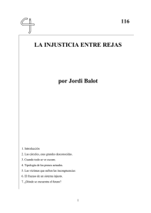 LA INJUSTICIA ENTRE REJAS por Jordi Balot