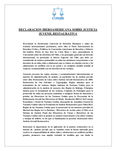 Declaración Iberoamericana Justicia Juvenil