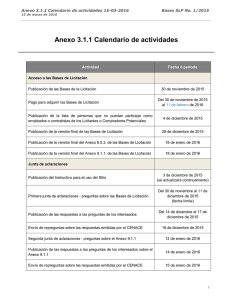 Anexo 3.1.1 Calendario de actividades