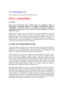 Etica y salud Jose Portillo - Universidad Nacional de Córdoba