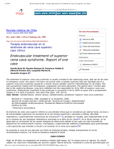 Endovascular treatment of superior vena cava syndrome. Report of