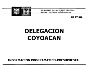 Delegación Coyoacán. - Secretaría de Finanzas del Distrito Federal