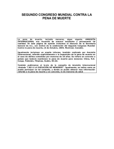 SEGUNDO CONGRESO MUNDIAL CONTRA LA PENA DE MUERTE