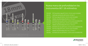Nueva marca de profundidad en los instrumentos BLT: 18 milímetros
