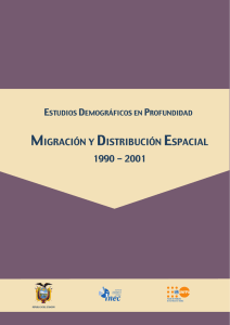 migración y distribución espacial 1990 - 2001