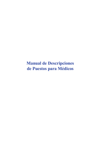 Manual de Descripciones de Puestos para Médicos