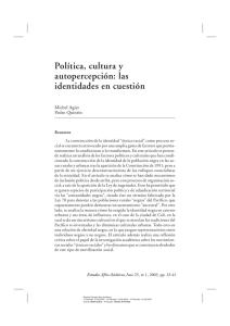 Política, cultura y autopercepción: las identidades en