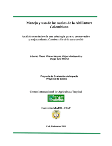 Manejo y uso de los suelos de la Altillanura Colombiana
