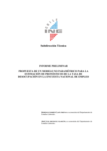 Proposed Model –non parametric - Instituto Nacional de Estadísticas