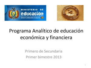 Programa Analítico de educación económica y financiera