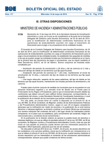 Resolución de 13 de mayo de 2014, de la Secretaría General de