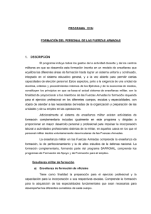 PROGRAMA 121N FORMACIÓN DEL PERSONAL DE LAS