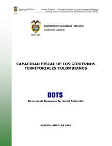 capacidad fiscal de los gobiernos territoriales colombianos