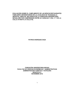 1. Evaluación sobre el cumplimiento de las BPM en