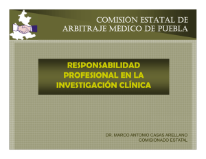 responsabilidad profesional en la investigación clínica