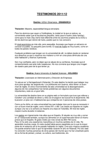 testimonios 2011/12 - Universidad de Huelva