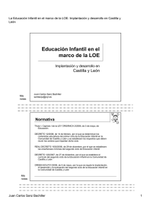 Educación Infantil en el marco de la LOE