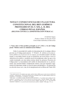 Notas y consecuencias de una lectura constitucional