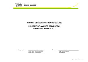 Informe Enero - Diciembre - Delegación Benito Juárez