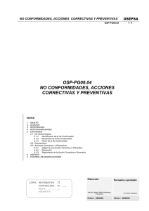osp-pg06.04 no conformidades, acciones correctivas y