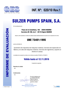 SULZER PUMPS SPAIN, S.A.