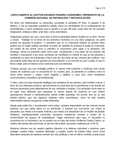 Carta de Jorge 40 a Eduardo Pizarro