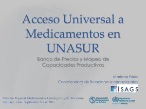 Acceso Universal a Medicamentos en UNASUR
