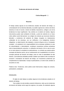 Tendencias del derecho del trabajo