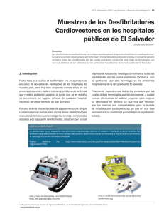 Muestreo de los Desfibriladores Cardiovectores en los hospitales