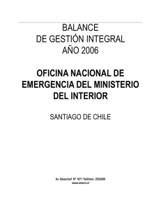 BALANCE DE GESTIÓN INTEGRAL AÑO 2006 OFICINA