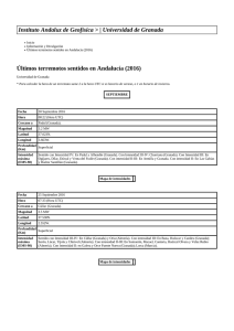 Instituto Andaluz de Geofísica > | Universidad de Granada Últimos