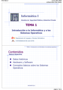 TEMA 1 Introducción a la Informática ya los Sistemas Operativos