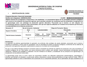 Agroecología - Universidad Intercultural de Chiapas