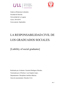 La responsabilidad civil de los graduados sociales