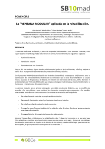 La “VENTANA MODULAR” aplicada en la rehabilitación.