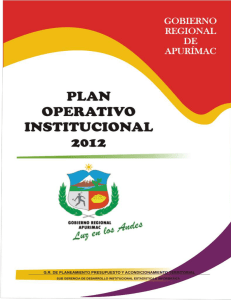 plan operativo institucional - Gobierno Regional de Apurimac