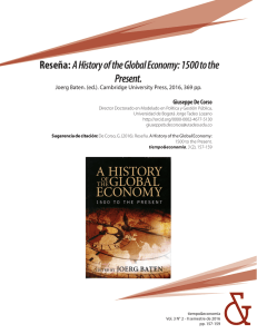 Reseña: A History of the Global Economy: 1500 to the Present.