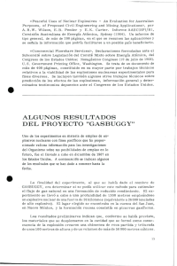 ALGUNOS RESULTADOS DEL PROYECTO "GASBUGGY"