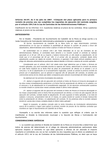 Informe 34/07, de 5 de julio de 2007. «Cómputo del plazo aplicable